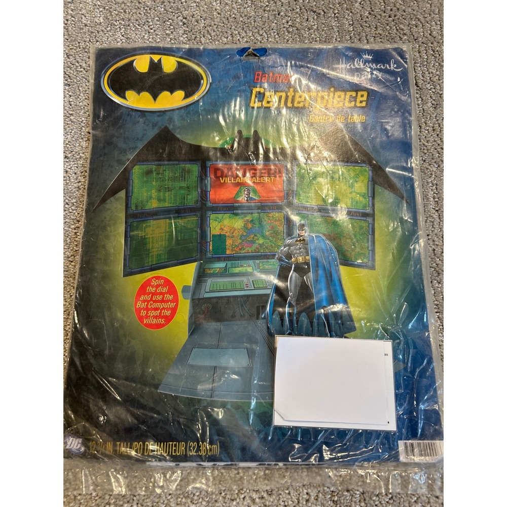 Vintage Hallmark Batman Party Centerpiece DC Comics Birthday Decoration New